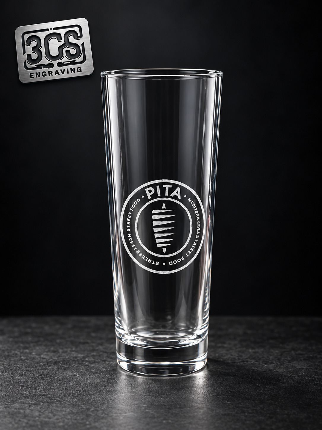 Custom engraved highball glass
